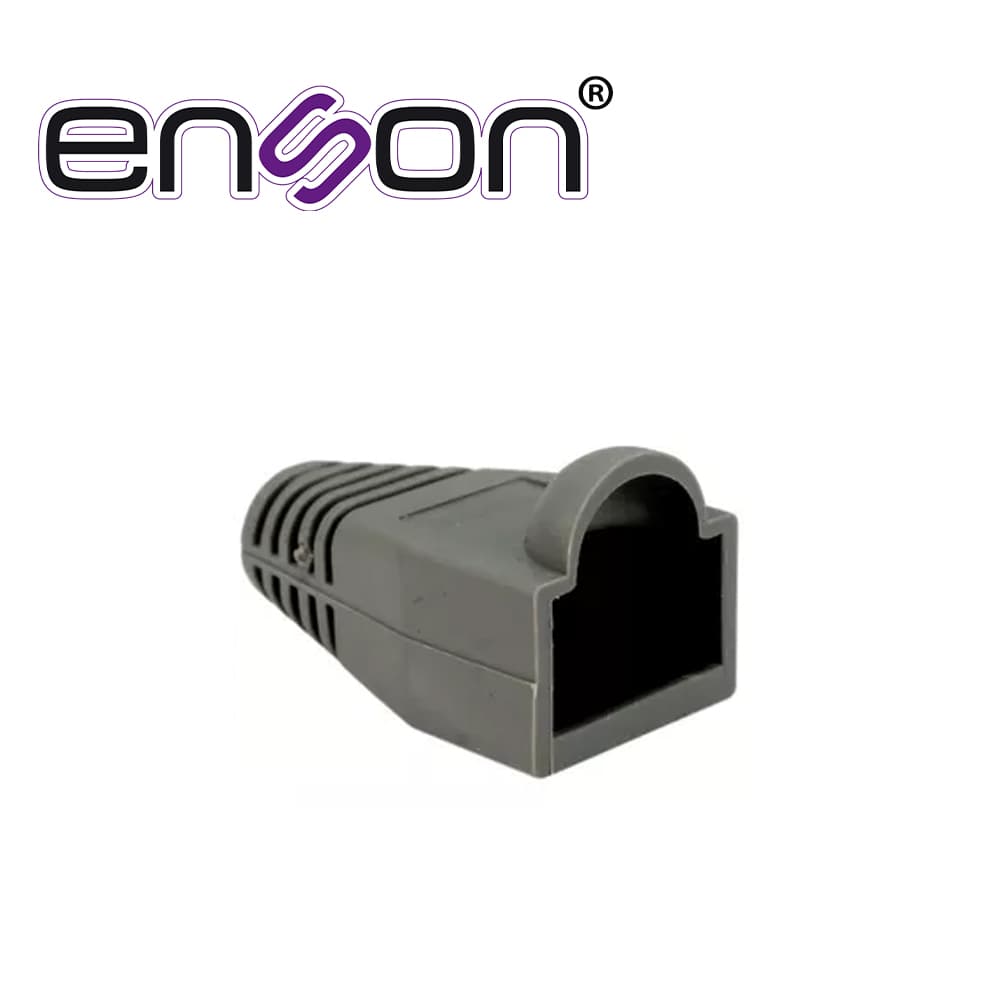 BOTA PLASTICA GRIS ENSON CAPUCHON PARA PROTECCION DE PLUG RJ45 PARA CABLE DE 6MM - Miniatura 2