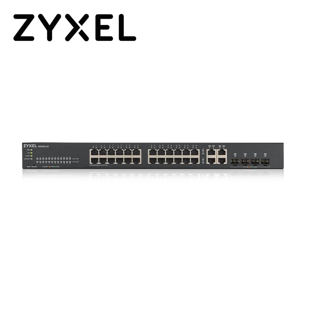 SWITCH ZYXEL GS1920-24V2 24 PUERTOS RJ45 100/1000 MBPS + 4 PUERTOS COMBO RJ45/SFP 1000 MBPS ADMINISTRABLE-L2 COMPATIBLE CON NEBULA Y STANDALONE - Miniatura 3