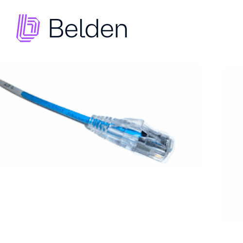 PATCH CORD DIAMETRO REDUCIDO UTP CAT6+ BELDEN C6D1106002 / INTERIOR / AZUL / 4 PARES / 28 AWG / FORRO PVC / CMR / 2 PIES 0.6 METROS - Miniatura 3
