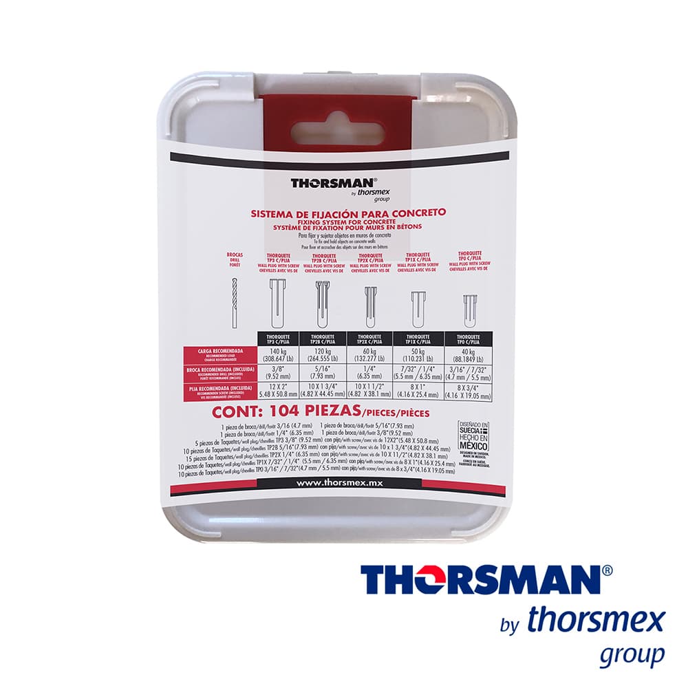 SISTEMA DE FIJACION THORSMAN MODELO 3701-02000  PARA CONCRETO - Miniatura 3