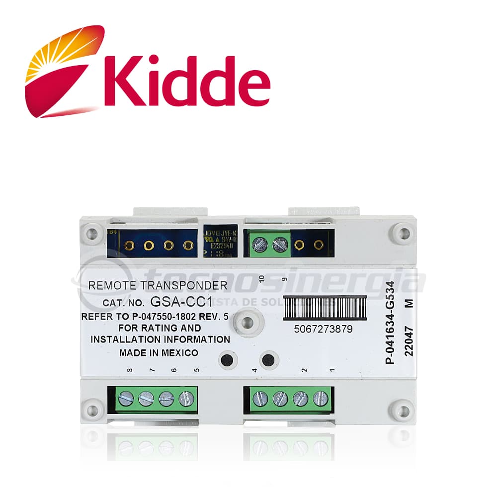 MÔDULO DE CONTROL DE SIRENAS Y ESTROBOS VIGILANT GSA-CC1, CUENTA CON DIRECCION ELECTRONICA (SIN SWITCHES) REQUIERE FUENTE DE PODER AUXILIAR, SE INTEGRA CON LOS PANELES VS1 Y VS4 DE KIDDE POR MEDIO DEL LAZO DE COMUNICACION SLC, LISTADO UL, ULC, CSFM,  - Miniatura 3