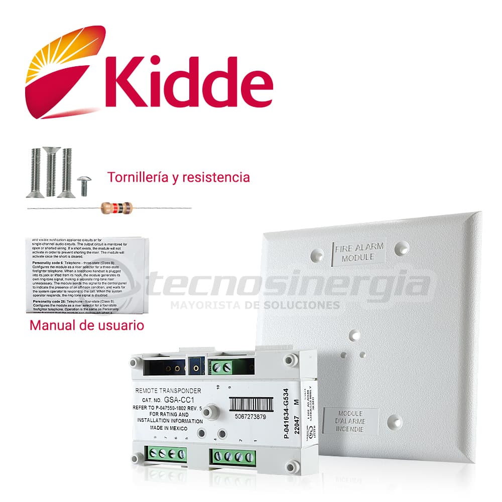 MÔDULO DE CONTROL DE SIRENAS Y ESTROBOS VIGILANT GSA-CC1, CUENTA CON DIRECCION ELECTRONICA (SIN SWITCHES) REQUIERE FUENTE DE PODER AUXILIAR, SE INTEGRA CON LOS PANELES VS1 Y VS4 DE KIDDE POR MEDIO DEL LAZO DE COMUNICACION SLC, LISTADO UL, ULC, CSFM,  - Miniatura 5