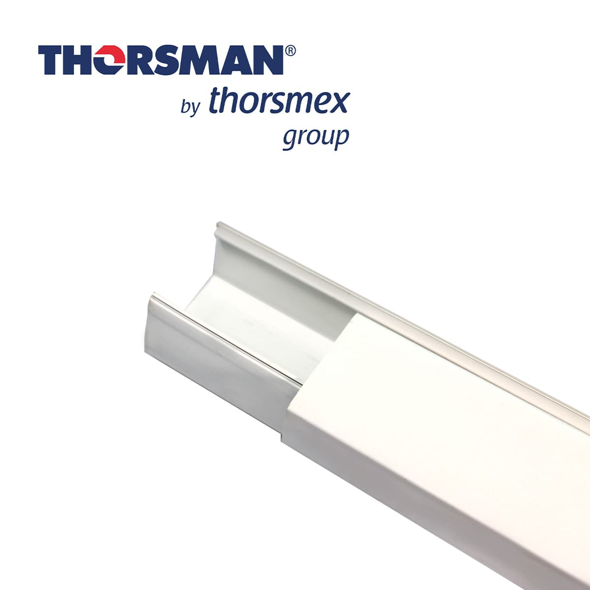 CANALETA 9001-01250 THORSMAN TRL 50, CANALETA DE PVC, BLANCO, CON 2 PLATAFORMAS, 4 CINCHOS, PRECIO POR PIEZA PRESENTACION DE 2.5 MTS
 - Miniatura 2