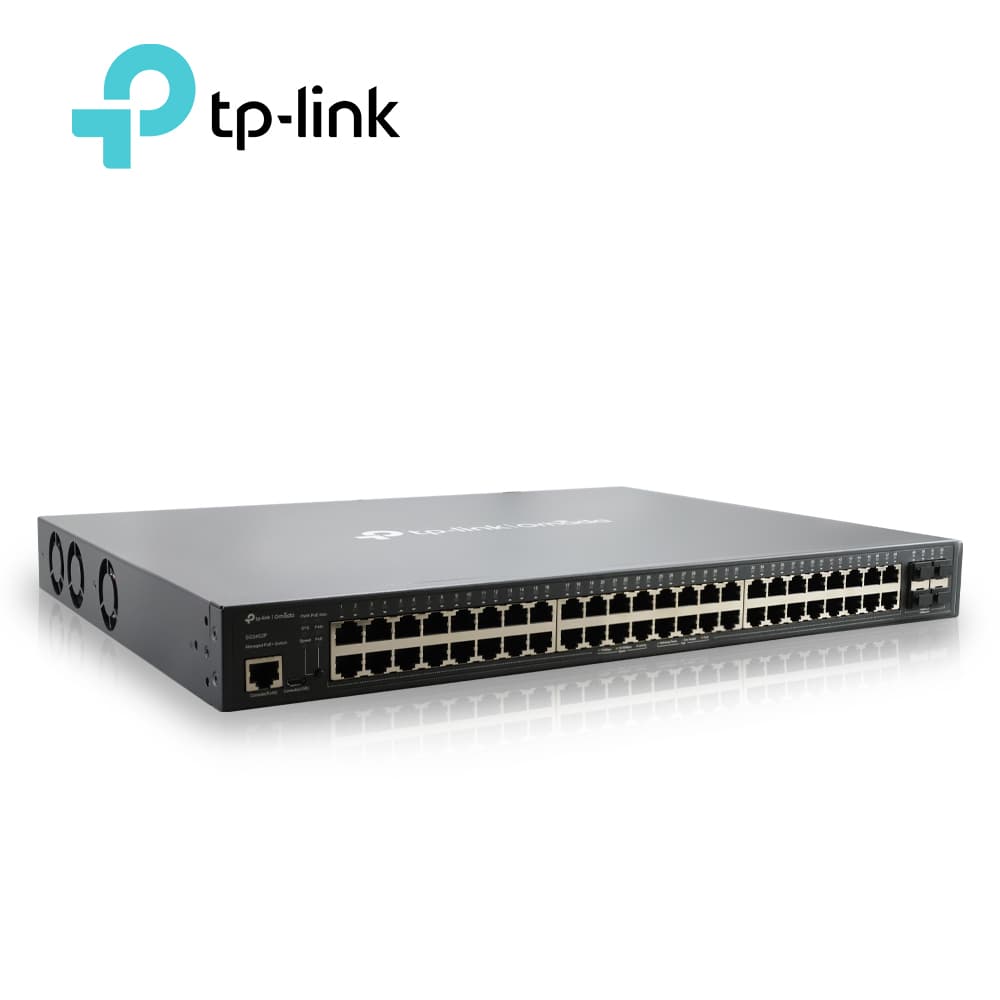 SWITCH ADMINISTRABLE TP-LINK SG3452P / 48 PUERTOS RJ45 POE AF/AT 10/100/1000 MBPS + 4 PUERTOS GIGA SFP / POTENCIA POE TOTAL 384 W / CARCASA METALICA IDEAL PARA RACK / USO INTERIOR / ADMINISTRACION CENTRALIZADA OMADA - Miniatura 3
