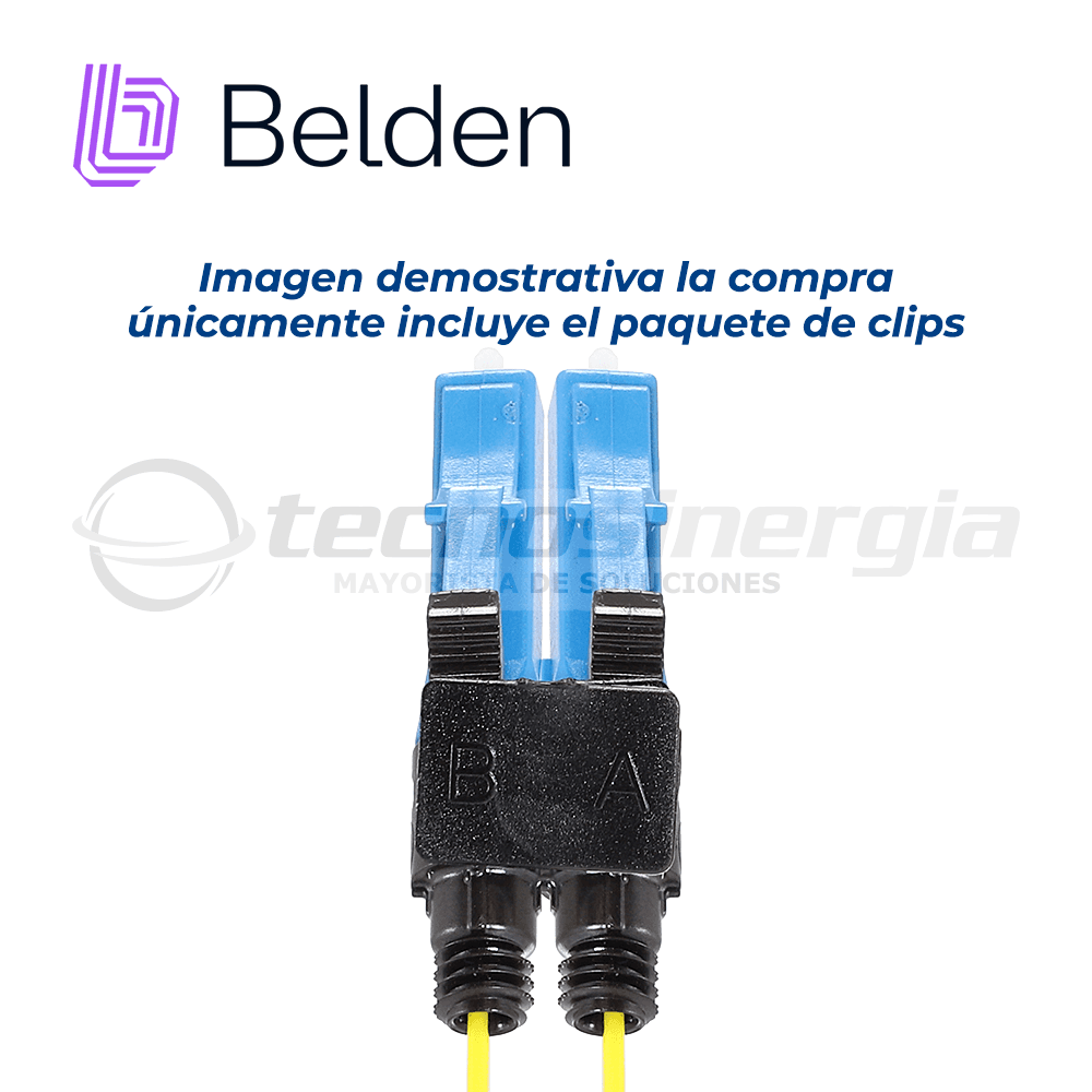 CLIP UNIVERSAL BRILLANCE BELDEN FXBUCLLDB25N LC DUPLEX 25 PZA NEGRO - Miniatura 4