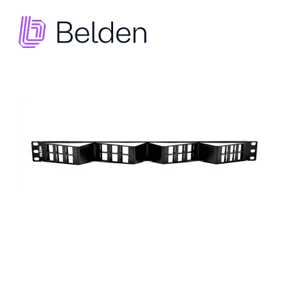 PATCH PANEL KEYCONNECT CAT6/CAT6A BELDEN AX103248 / NEGRO / 24 PUERTOS / 1UR / ANGLEFLEX/VACIO / PIEZA - Miniatura 2
