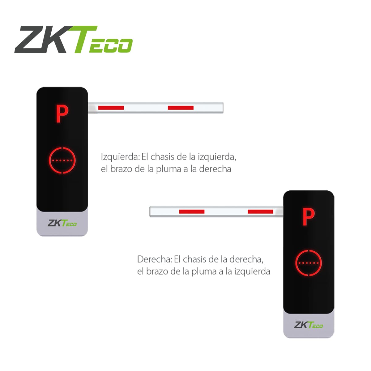 BARRERA ARTICULADA 90 GRADOS IZQUIERDA INTEGRA APERTURA POR MEDIO DE APP BGM1145L-90 ZKTECO ALIMENTACION A 110VCA BRAZO DIVIDIDO EN 2 SECCIONES TIEMPO DEL CICLO COMPLETO 3S ILUMINACION EN EL CUERPO COMPATIBLE CON ZK BARRIER APP - Miniatura 3