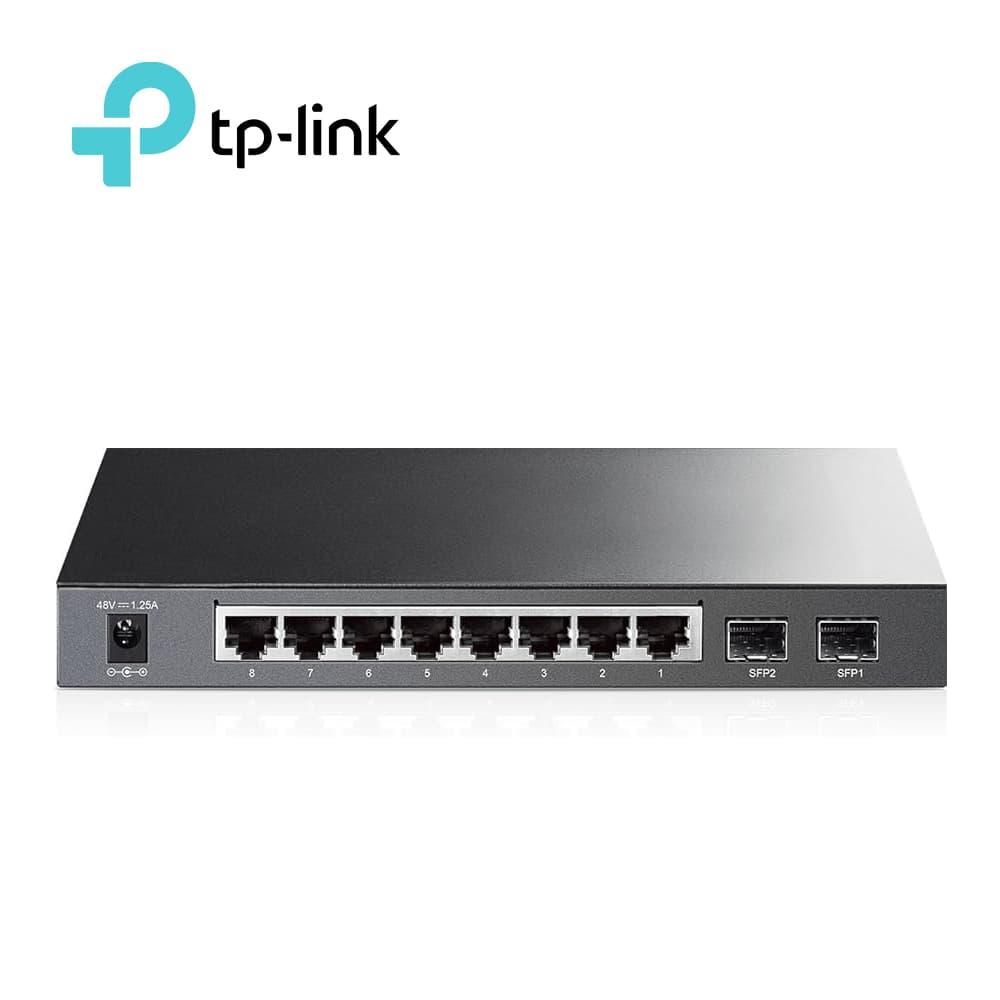 SWITCH ADMINISTRABLE TP-LINK SG2210P / 8 PUERTOS RJ45 POE AF 10/100/1000 MBPS/ 2 PUERTOS FIBRA OPTICA SFP (VACIO) GIGABIT/ POTENCIA POE TOTAL 53 W/ APLICACIONES L2/L3/L4 QOS E IGMP SNOOPING PARA OPTIMIZAR VOZ Y VIDEO GESTION CLI WEB - Miniatura 2