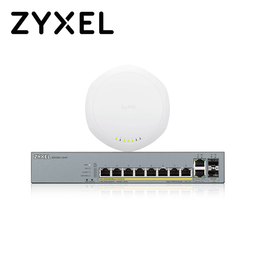 KIT WIFI PROFESIONAL MESH ZYXEL CUBRE MAS DE 6 HABITACIONES INCLUYE 3 NWA1123-ACPRO Y 1 GS1350-12HP - Miniatura 2