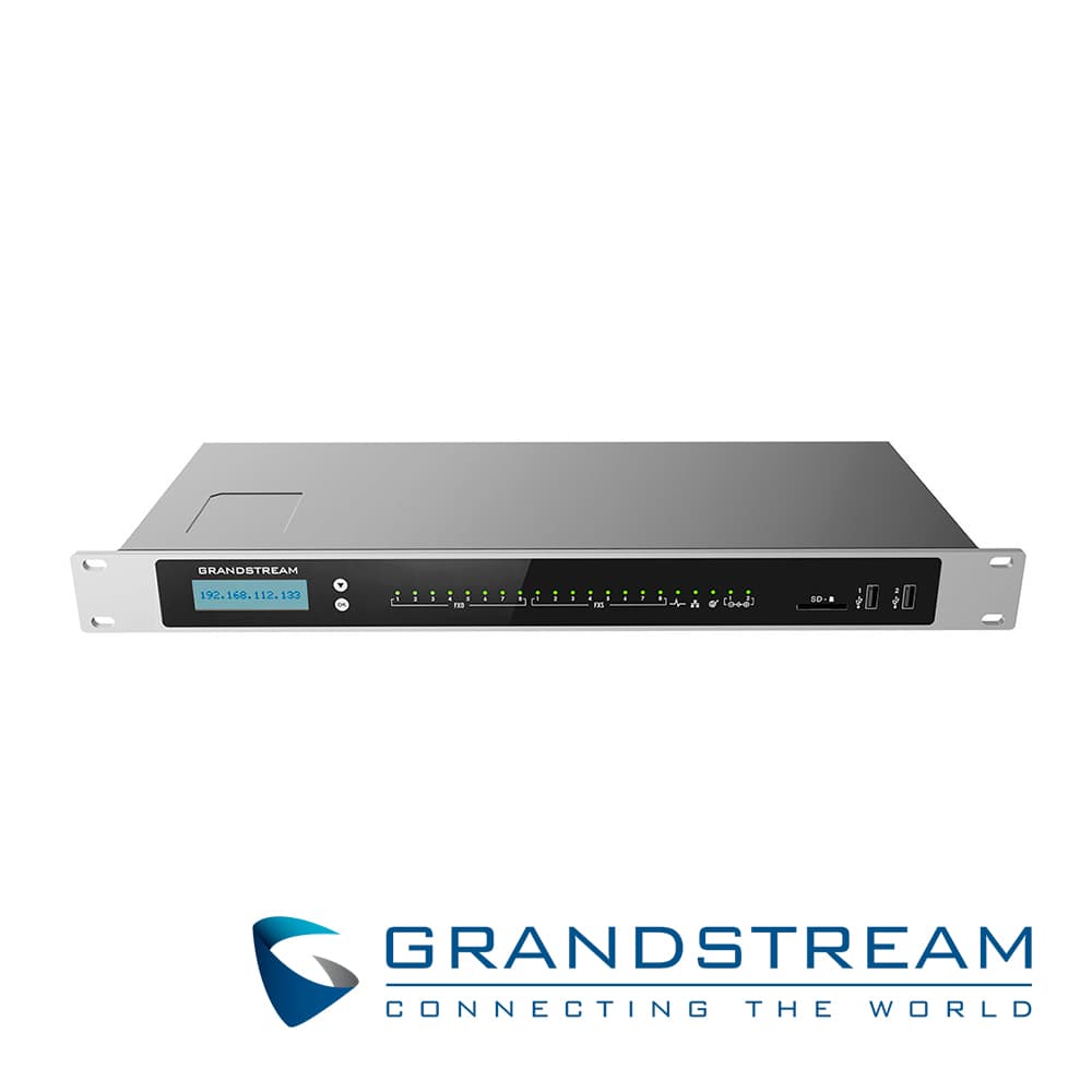 CONMUTADOR IP GRANDSTREAM UCM6308A, SERIE AUDIO, 8 LINEAS (FXO), 8 FXS, 1500 EXTENSIONES SIP, 200 LLAMADAS SIMULTANEAS, RUTEADOR, 3 GIGAETH, MULTICONFERENCIA AUDIO, VOICEMAIL, IVR, CODECS AUDIO/VIDEO, PARA ESCRITORIO O RACK, POE, USB, SD, POE Y LCD C - Miniatura 3