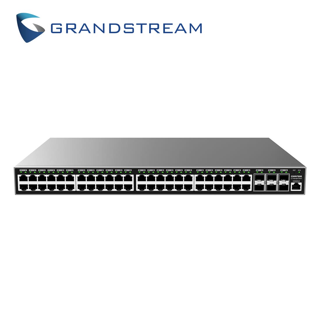 SWITCH ADMINISTRABLE CAPA 2+ GRANDSTREAM GWN7806 / 48 PUERTOS 10/100/1,000MBPS / 6 PUERTOS SFP+ 10GIGABIT / 1 PUERTO DE CONSOLA / QOS / ARP / FILTRADO MAC / VLAN / MODO STACKING HASTA 16 / ADMINISTRACION GWN  CLOUD - Miniatura 2