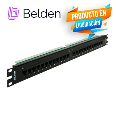 PATCH PANEL BELDEN AX103258 CAT5E 24PTOS 1U PRECARGADO - Miniatura 6