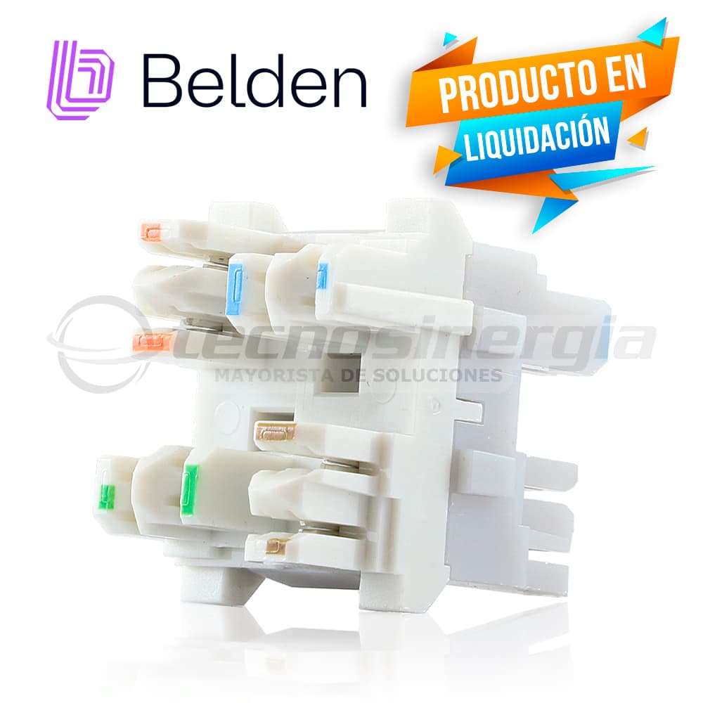 BLOQUE DE CONEXION 4 PARES BELDEN AX104139 CAT 6A 10GX TERMINACION 568A/B GRIS  - Miniatura 6