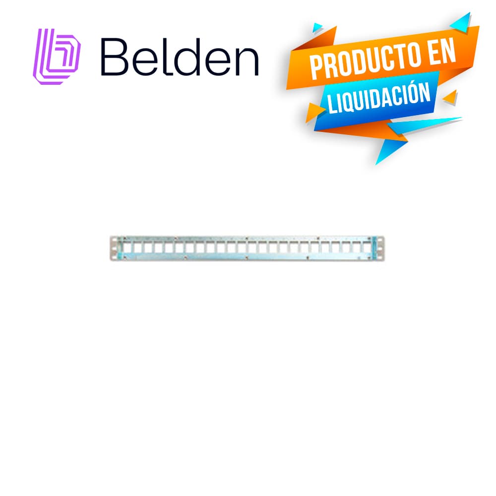 PATCH PANEL MODULAR BLINDADO AX104563 BELDEN 24 PUERTOS 1 UR TITANIUM (VACIO) KEYCONNECT - Miniatura 5