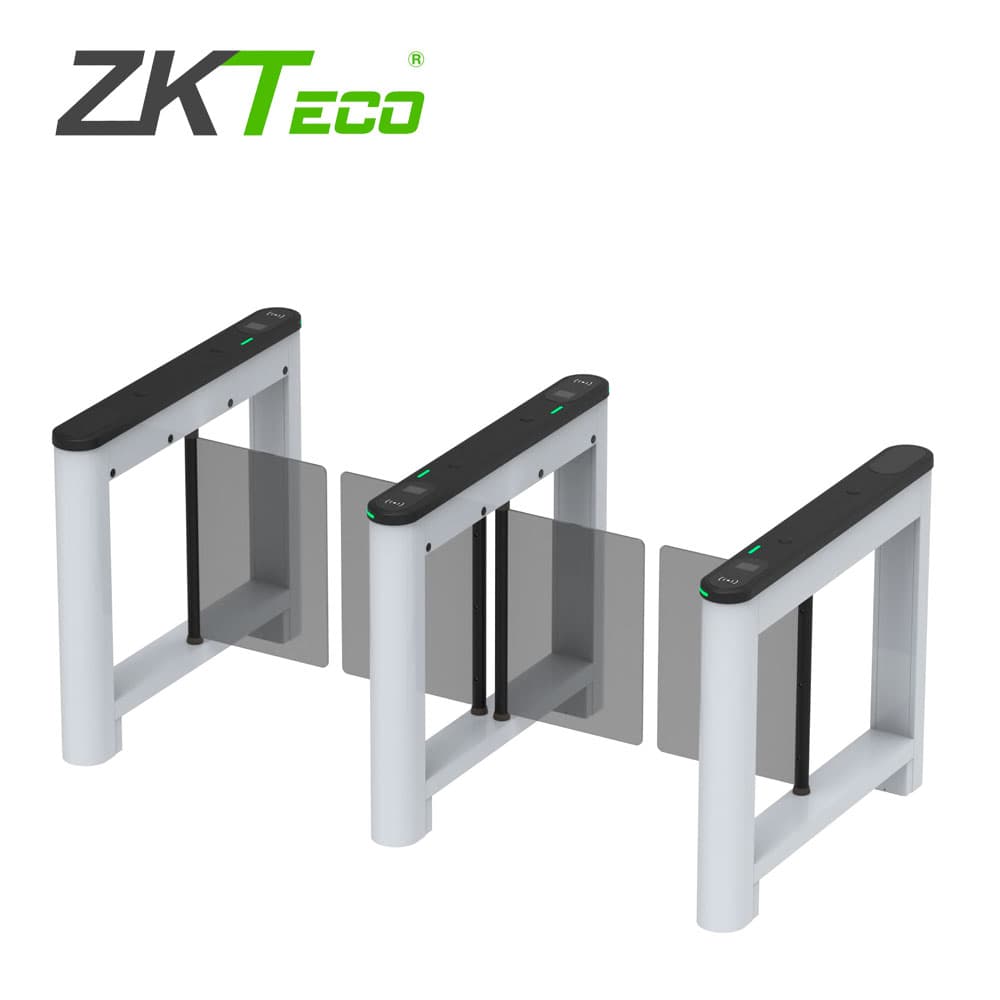 TORNIQUETE DE ALETAS ABATIBLES ZKTECO MODELO SATURN S1000 PARA CREAR UN CARRIL  SU DISEÑO DE  CUBIERTA PLASTICA, COMPATIBLE CON LECTORES DE TARJETAS DE PROXIMIDAD DE 125KHZ,  LECTORES DE QR   ESPACIO PARA COLOCAR DISPOSITIVOS FACIALES, ELEGANTE DISEÑ - Miniatura 2