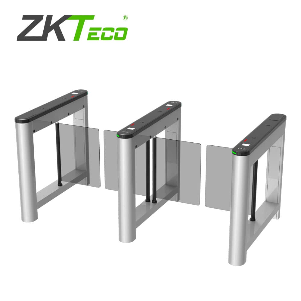 TORNIQUETE CENTRAL DE ALETAS ABATIBLES ZKTECO MODELO SATURN S1200  SE COMBINA CON EL MODELO S1000 PARA CREAR VARIOS CARRILES CONSECUTIVOS COMPATIBLE CON LECTORES DE TARJETAS DE PROXIMIDAD DE 125KHZ ESPACIO PARA COLOCAR DISPOSITIVOS FACIALES, ELEGANTE - Miniatura 2