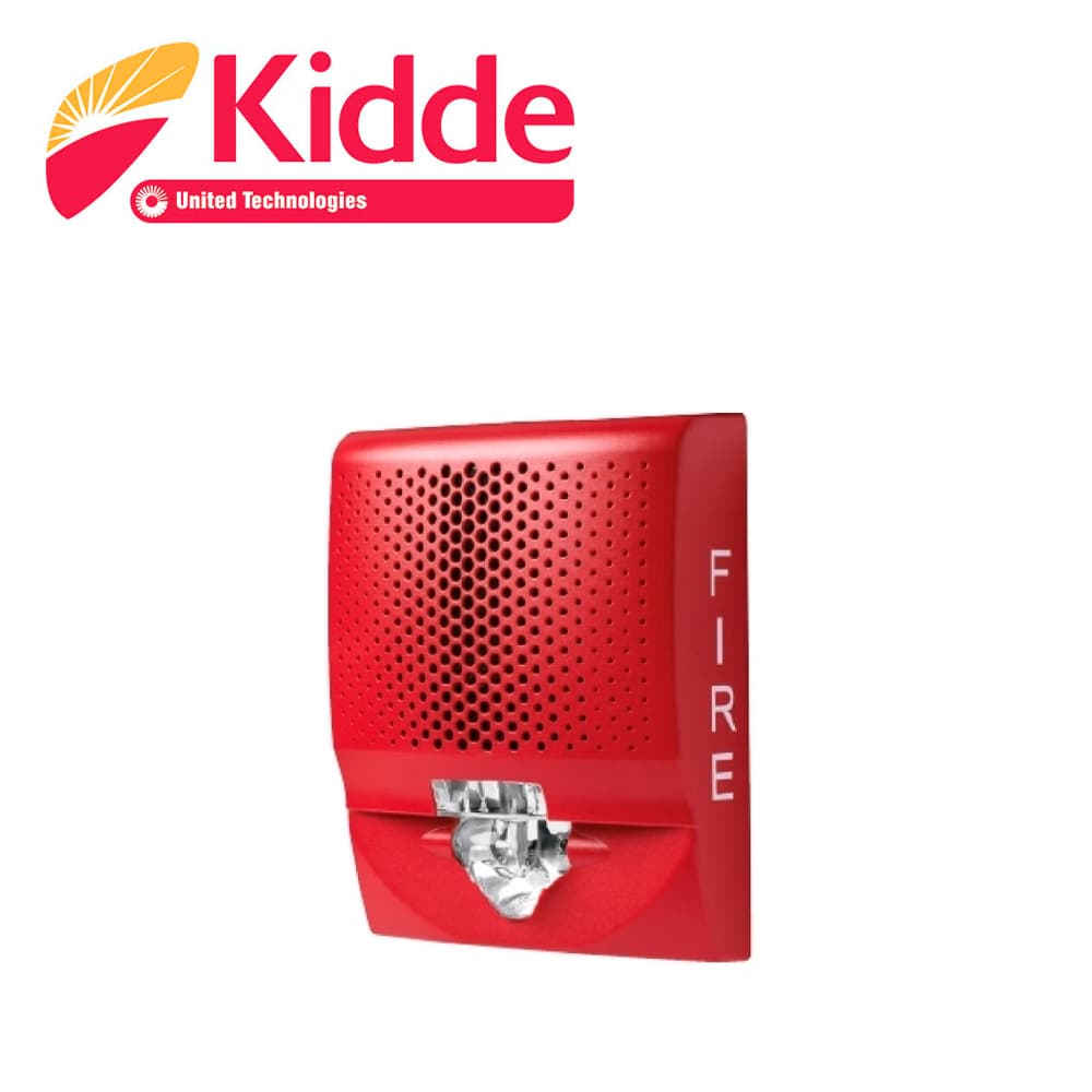 ALTAVOZ DE PARED / LUZ ESTROBOSCOPICA KIDDE G4SVRF, 15-110cd, ROJO, ALTA FIDELIDAD 520HZ / SALIDA DE AUDIO DE 90dBA / COMPATIBLE CON PANEL DE AUDIO ANS25MDR2 / REQUIERE BASE DE MONTAJE GRSW-10 (NO INCLUIDA). - Miniatura 2