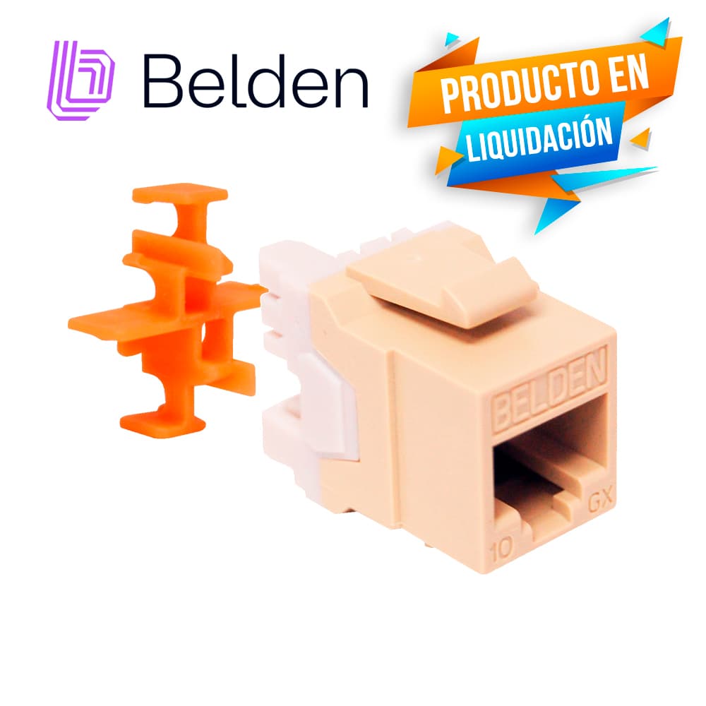 CONECTOR MODULAR JACK RJ45 CAT6A BELDEN AX103073 ESTILO KEYCONNECT MARFIL COMPATIBLE CON FACEPLATE AX102660,AX102655,AX102249 PATCH PANEL MODULAR AX103114,AX103115,AX104599 ESQUEMA DE CABLEADO T568A/B HERRAMIENTA COMPATIBLE AX100749 USO INTERIOR CALI - Miniatura 6
