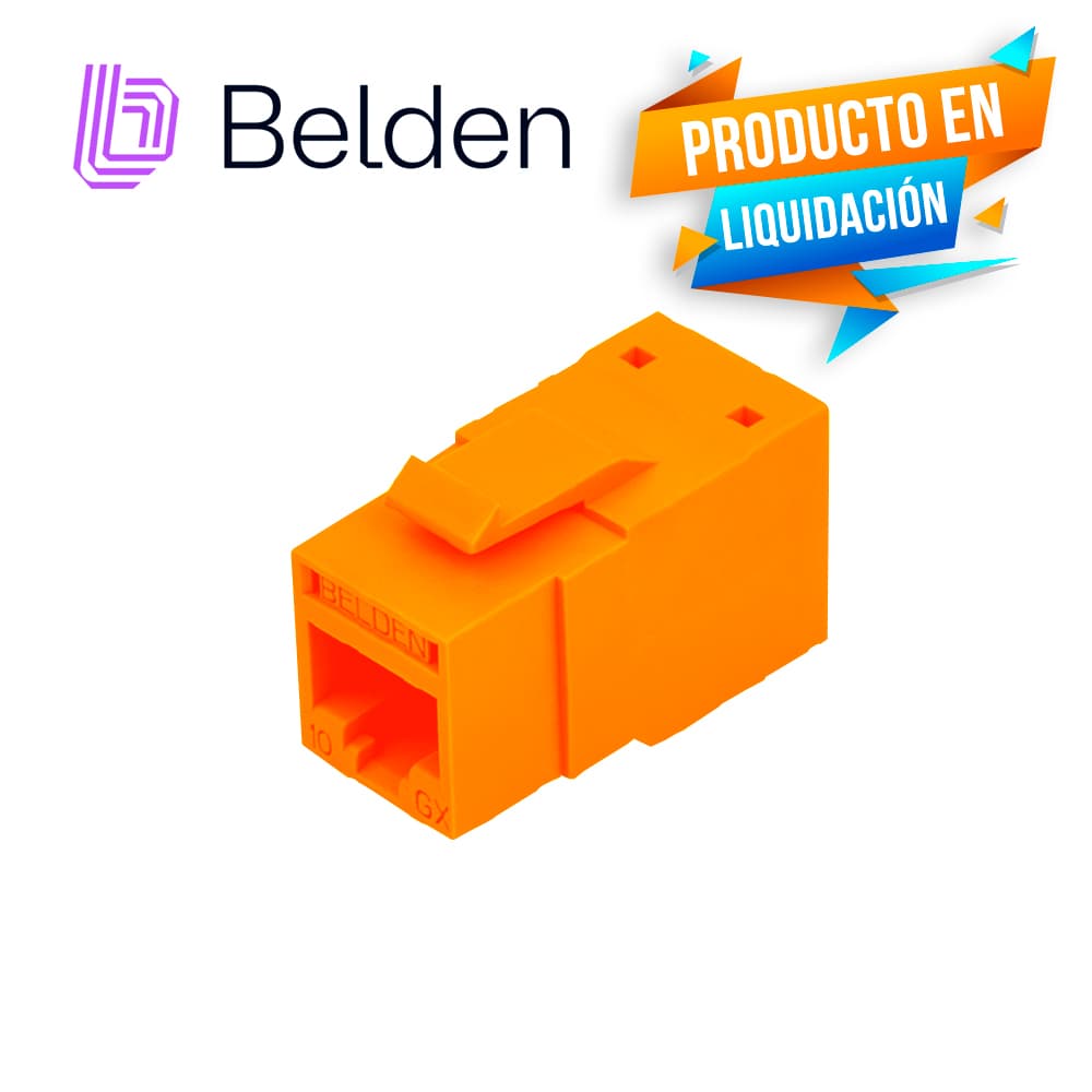 CONECTOR MODULAR JACK RJ45 CAT6A REVCONNECT BELDEN RVAMJKUOR-S1 ESTILO KEYCONNECT NARANJA COMPATIBLE CON FACEPLATE AX102660,AX102655,AX102249 ESQUEMA DE CABLEADO T568A/B HERRAMIENTA COMPATIBLE RVUTT01 USO INTERIOR CALIBRE DEL CONDUCTOR 23-24 AW - Miniatura 3