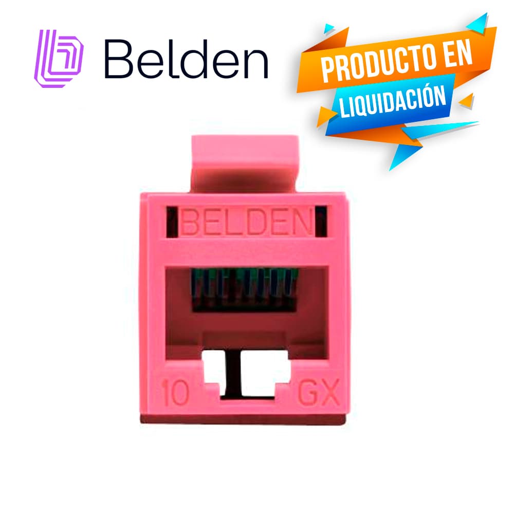 CONECTOR MODULAR JACK RJ45 CAT6A REVCONNECT BELDEN RVAMJKUTR-S1 ESTILO KEYCONNECT ROJO  CLARO COMPATIBLE CON FACEPLATE AX102660,AX102655,AX102249 ESQUEMA DE CABLEADO T568A/B HERRAMIENTA COMPATIBLE RVUTT01 USO INTERIOR CALIBRE DEL CONDUCTOR 23-24 AWG - Miniatura 3