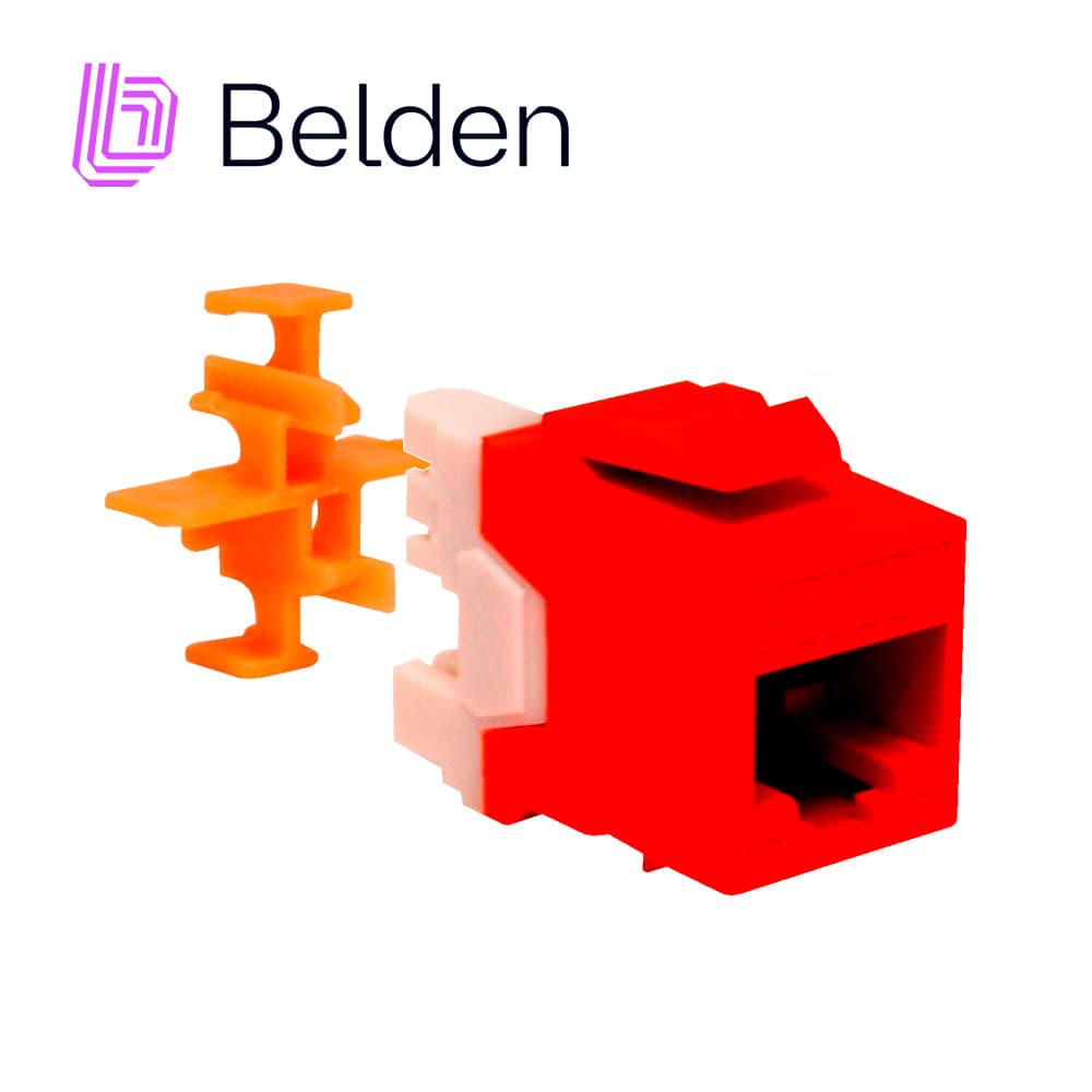 CONECTOR MODULAR JACK RJ45 CAT6A BELDEN AX104152  ESTILO KEYCONNECT NARANJA COMPATIBLE CON FACEPLATE AX102660,AX102655,AX102249 PATCH PANEL MODULAR AX103114,AX103115,AX104599 ESQUEMA DE CABLEADO T568A/B HERRAMIENTA COMPATIBLE AX100749 USO INTERIOR CA - Miniatura 7