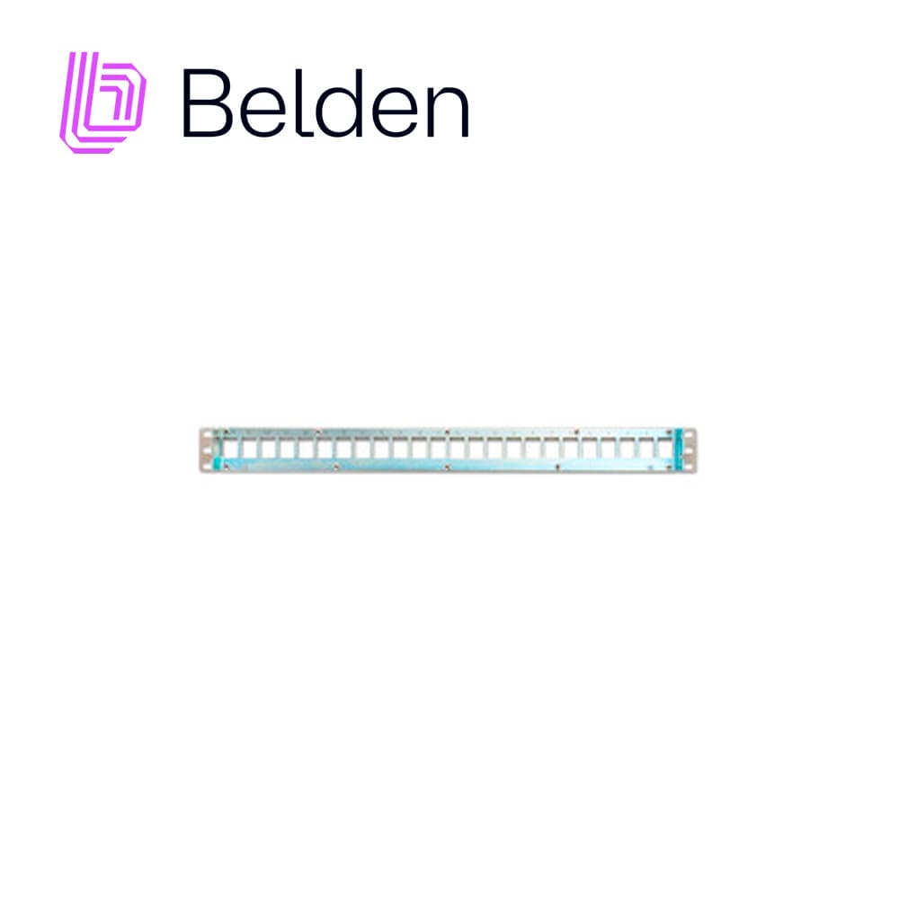 PATCH PANEL MODULAR BLINDADO AX104563 BELDEN 24 PUERTOS 1 UR TITANIUM (VACIO) KEYCONNECT - Miniatura 6