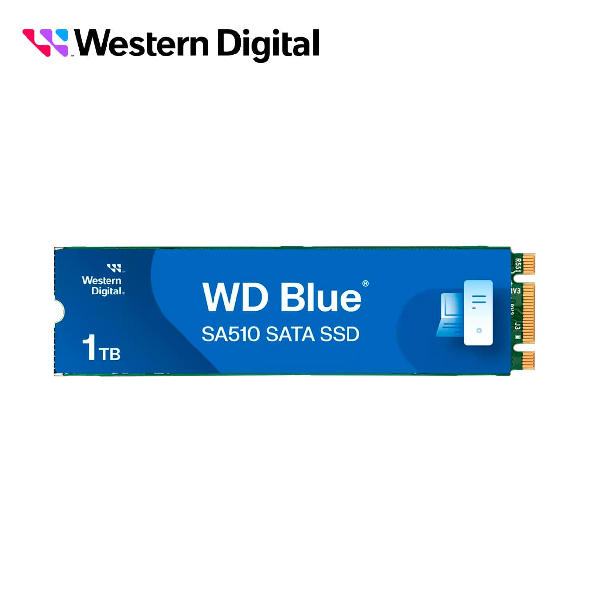 UNIDAD DE ESTADO SOLIDO SSD 1TB WESTERN DIGITAL WDS100T3B0B SERIE BLUE SATA III M.2 SA510 COMPATIBLE CON DVR MOVIL MERIVA STREAMAX M1N 2.0 - Miniatura 2