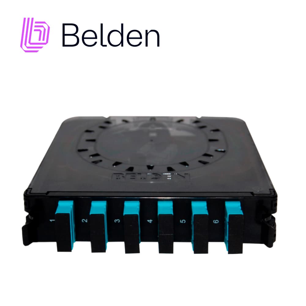 CASSETE BELDEN FC3X06SDFS 6 ADAPTADORES SC 12 HILOS MULTIMODO OM3 - Miniatura 4