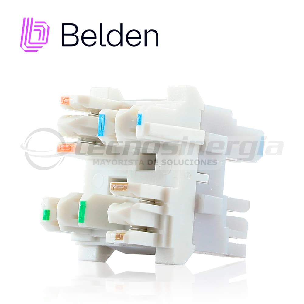 BLOQUE DE CONEXION 4 PARES BELDEN AX104139 CAT 6A 10GX TERMINACION 568A/B GRIS  - Miniatura 7