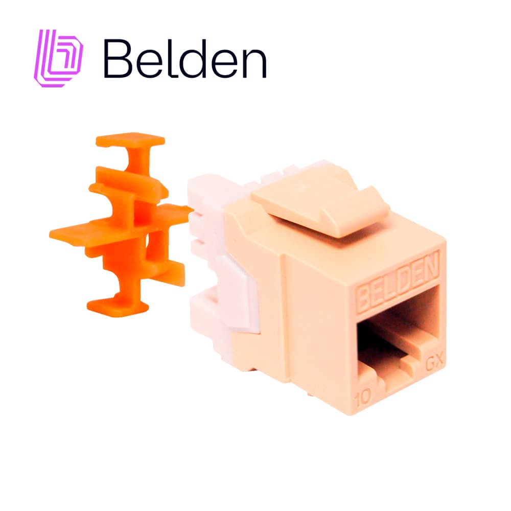 CONECTOR MODULAR JACK RJ45 CAT6A BELDEN AX103073 ESTILO KEYCONNECT MARFIL COMPATIBLE CON FACEPLATE AX102660,AX102655,AX102249 PATCH PANEL MODULAR AX103114,AX103115,AX104599 ESQUEMA DE CABLEADO T568A/B HERRAMIENTA COMPATIBLE AX100749 USO INTERIOR CALI - Miniatura 7