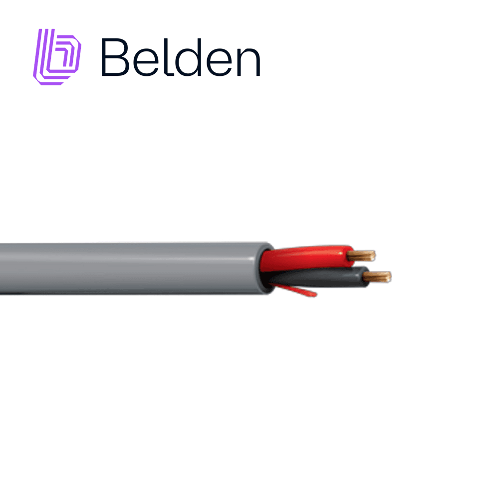 CABLE DE SEGURIDAD Y SONIDO BELDEN 5300UE 0101000 / INTERIOR / NEGRO / 2 CONDUCTORES / 18 AWG / MULTIFILAR / FORRO PVC / CMR / BOBINA / 1,000 PIES 305 METROS - Miniatura 2