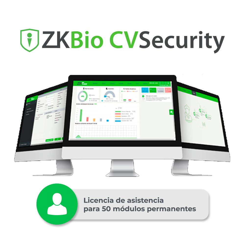 LICENCIA BIO CVSECURITY MODULO DE ASISTENCIA ZKTECO ZKCV-TA-P50 PARA 50 PUNTOS DE ASISTENCIA PERMANENTE COMPATIBLE CON G1,G3 - Miniatura 2