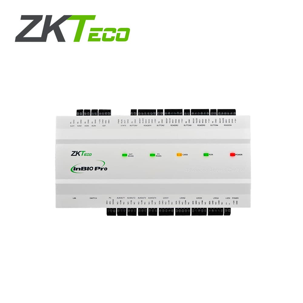 	PANEL DE CONTROL DE ACCESO AVANZADO ZKTECO MODELO INBIO260PRO PLUS PERMITE  CONTROLAR 2 PUERTAS CON CAPACIDAD DE 100,000 USUARIOS, 3,000 ROSTROS, 100,000 CODIGOS QR, 20,000 HUELLAS, 500,000 EVENTOS, COMUNICACION TCP/IP COMPATIBLE CON SOFTWARE ZKBIO  - Miniatura 2