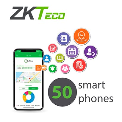 LICENCIA ZKTECO BIOTIME APP-P50 PARA ACTIVAR APP BIOTIME SOFTWARE DE ASISTENCIA EN 50 SMARTPHONES PERMANENTE - Miniatura 2