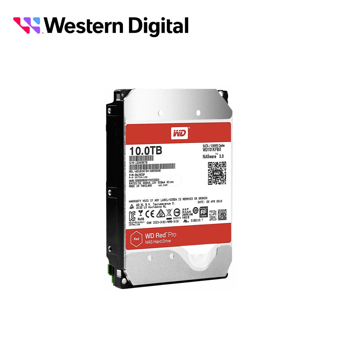 DD DISCO DURO WD102KFBX WD RED PRO 3.5 SATA 10TB CACHE 256MB 7200RMP ESPECIAL PARA ALMACENAMIENTO Y NAS HASTA 24 BAHIAS - Miniatura 2