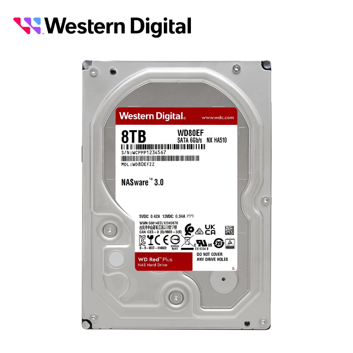 DD DISCO DURO 8 TB SATA WD RED PLUES WD80EFPX / 3.5 5640RPM CACHE 256MB SATA 6 GBS / ESPECIAL PARA ALMACENAMIENTO Y NAS - Miniatura 2