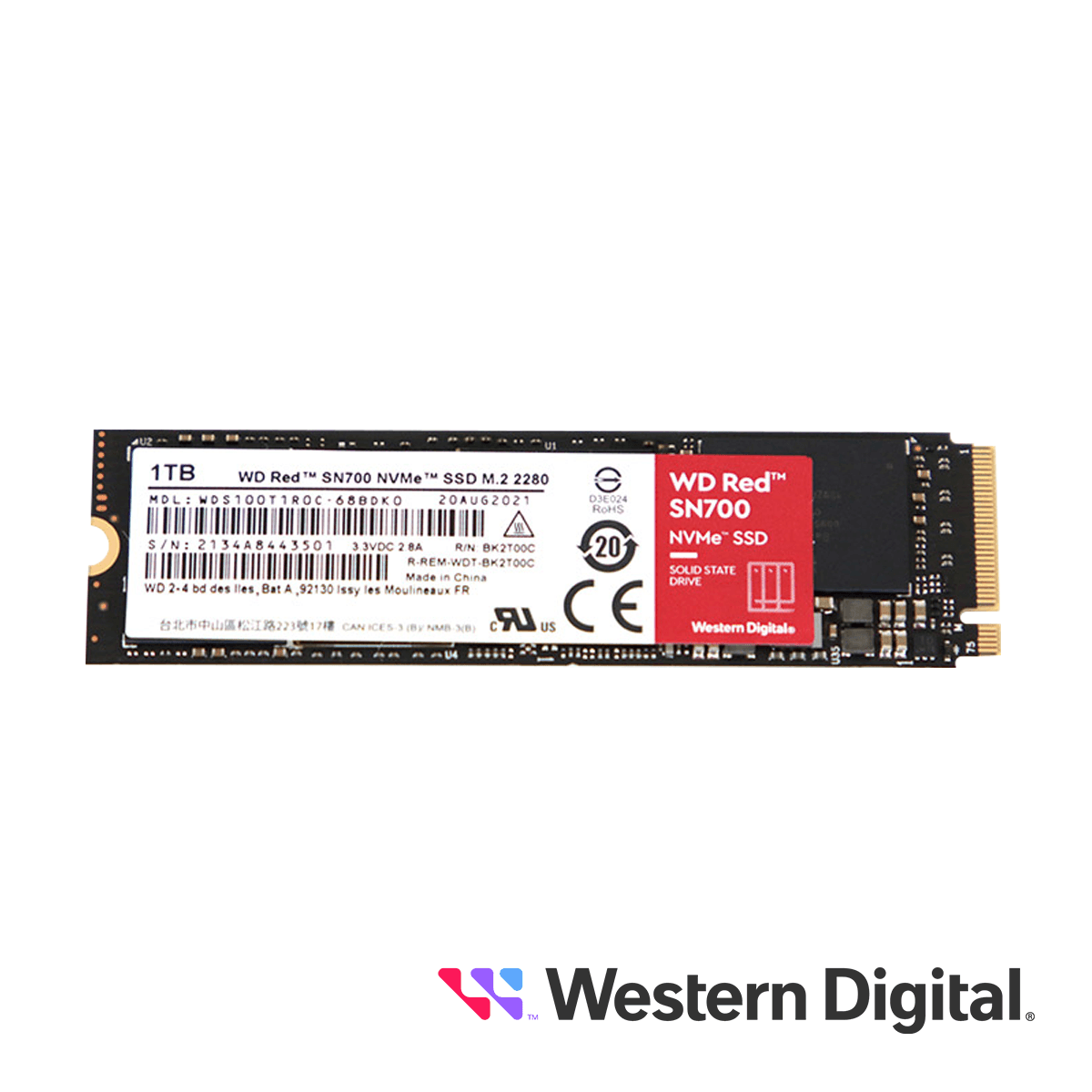 SSD WESTERN DIGITAL WD RED WDS100T1R0C / 1TB NVME PCIE DE 3RA GENERACION 3430 MB/S - Miniatura 2