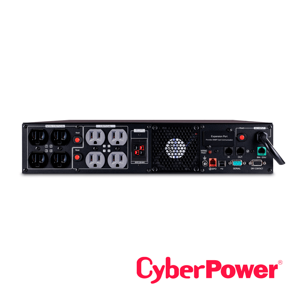 UPS CYBERPOWER PR1000RTXL2U 1000VA / 1000W, SALIDA DE ONDA SENOIDAL, 2U, CABLE DE ALIMENTACION NEMA 5-15P DE 10 FT, 8 X NEMA 5-15R, PUERTOS USB, SERIAL, TARJETA SNMP/HTTP (OPCIONAL), RELAY, EPO, SOFTWARE POWERPANEL BUSINESS EDITION, PERMITE MODULOS D - Miniatura 5