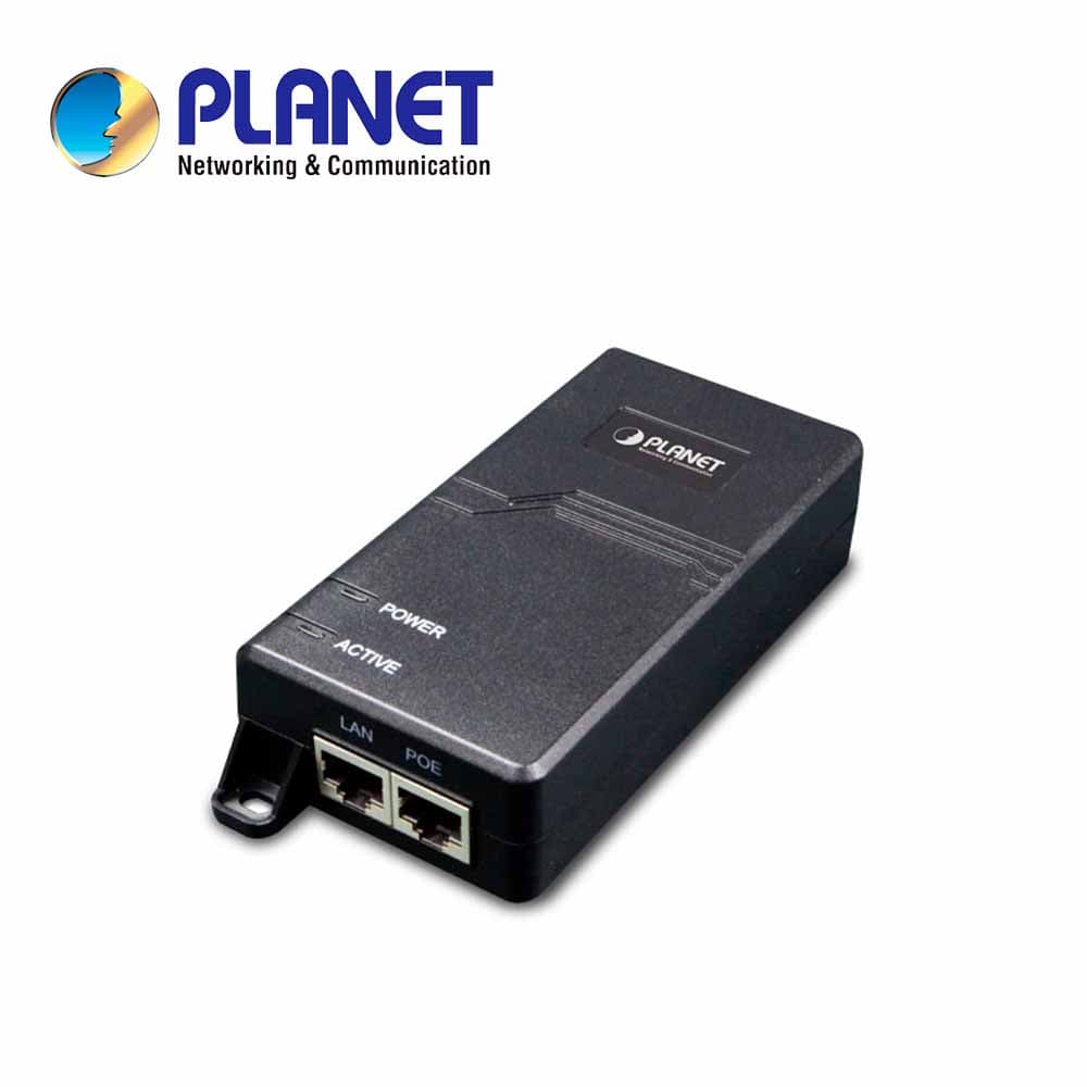INYECTOR POE 802.3AF/AT POE-172 PLANET / 2 PUERTOS RJ45 10/100/1,000MPBS / CONSUMO DE 60W / HASTA 100 METROS - Miniatura 2