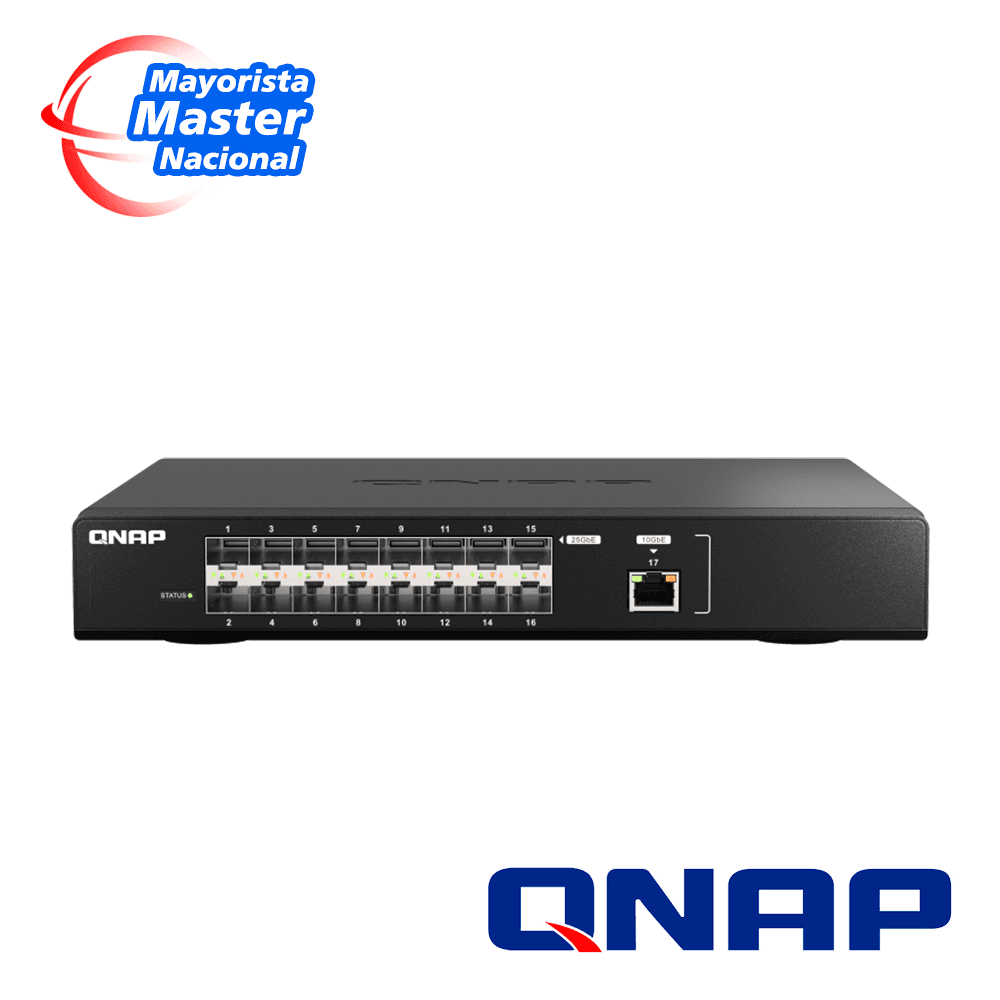SWITCH DE ALTA VELOCIDAD QSW-M5216-1T-US / 16 PUERTOS CON VELOCIDAD DE 25 GBE SFP28 FIBRA OPTICA MAS 1 PUERTO 10GBE RJ45 / ADMINISTRABLE L2 / CAPACIDAD DE SWITCHING 820GBPS / APLICACIONES DE DATA CENTER Y GRANDES CORPORATIVOS / VERSION ESCRITORIO - Miniatura 2