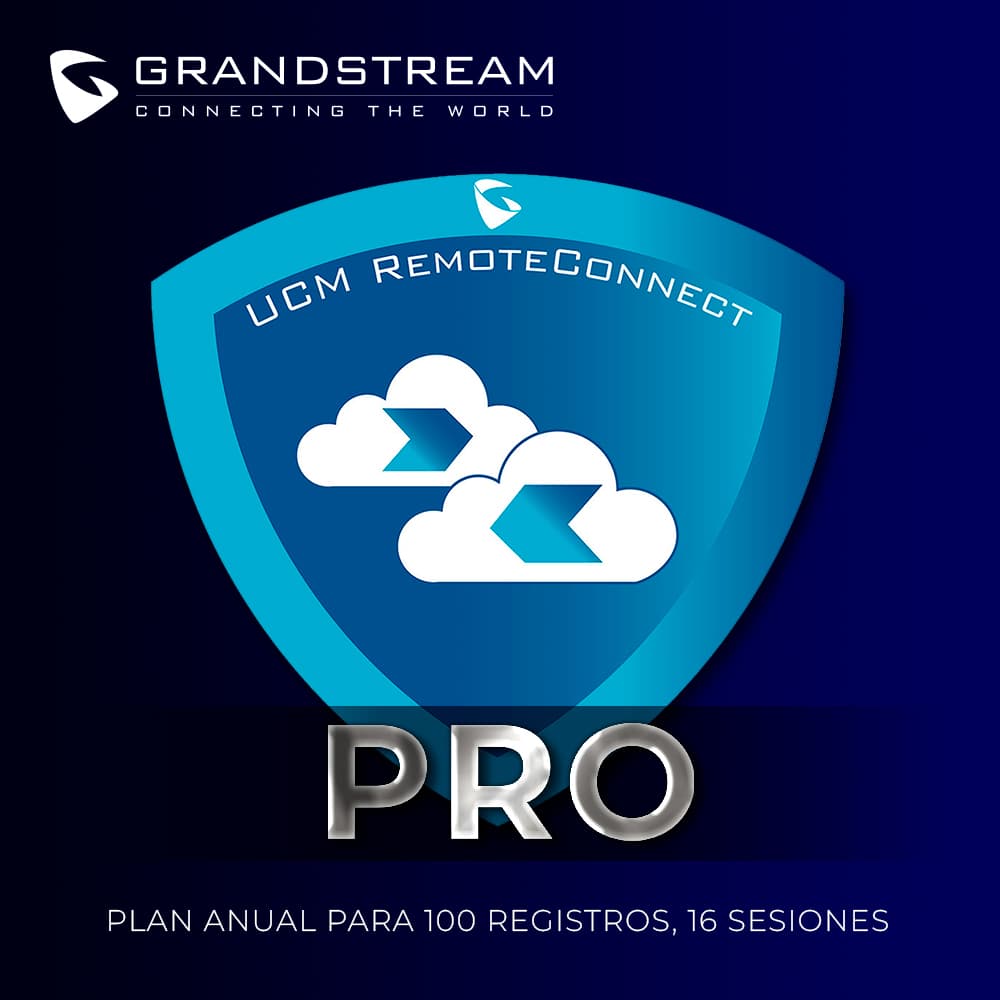 SUSCRIPCION GRANDSTREAM UCMRC-PRO UCM REMOTE CONNECT PLAN ANUAL PARA 100 REGISTROS, 16 SESIONES - Miniatura 2