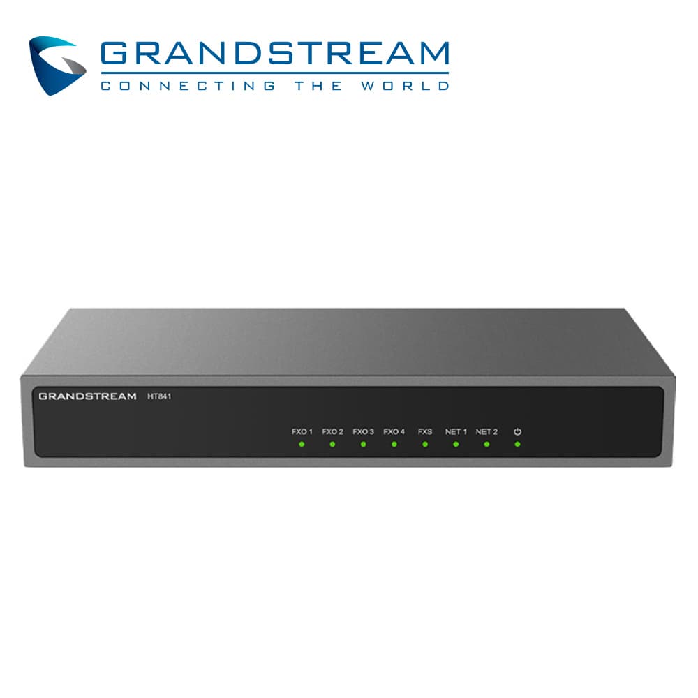 GATEWAY FXO GRANDSTREAM HT841 / 4 PUERTOS FXO / 1 PUERTO FXS / 3 CUENTAS SIP / CONFERENCIA 3 VIAS / SOPORTA FAX / ALIMENTACION POE 802.3AF/12 VCD/1A - Miniatura 2