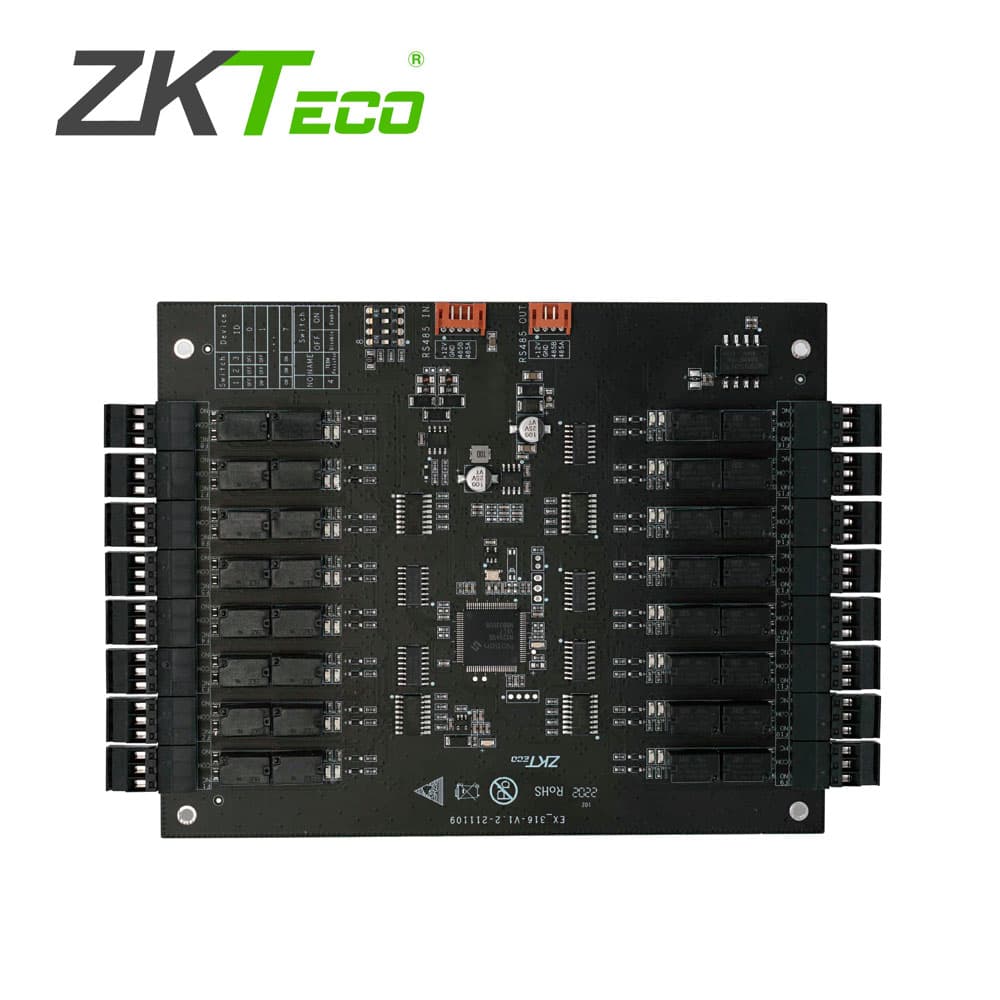 TARJETA EXPANSORA DE CONTROL DE ELEVADORES ZKTECO MODELO DEX16 CON CAPACIDAD DE 16 NIVELES COMUNICACION RS485 COMPATIBLE CON EC16 REQUIERE SOFTWARE ZKCV SECURITY PARA CONFIGURACION - Miniatura 2