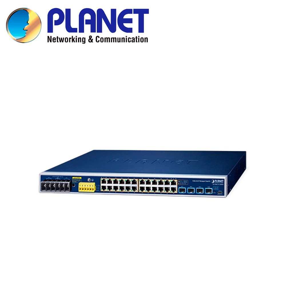 SWITCH INDUSTRIAL POE ADMINISTRABLE L2+ PLANET IGS-R4215-24P4X / 24 PUERTOS RJ45 POEAF/AT 10/100/1,000MBPS / 4 PUERTOS SFP+ 100M/1/2.5/10GBPS / 1 PUERTO CONSOLA USB / BUDGET POE 240W / 2 ENTRADAS/SALIDAS ALARMA DIGITAL / RUTEO ESTATICO / ANILLO ERPS  - Miniatura 2