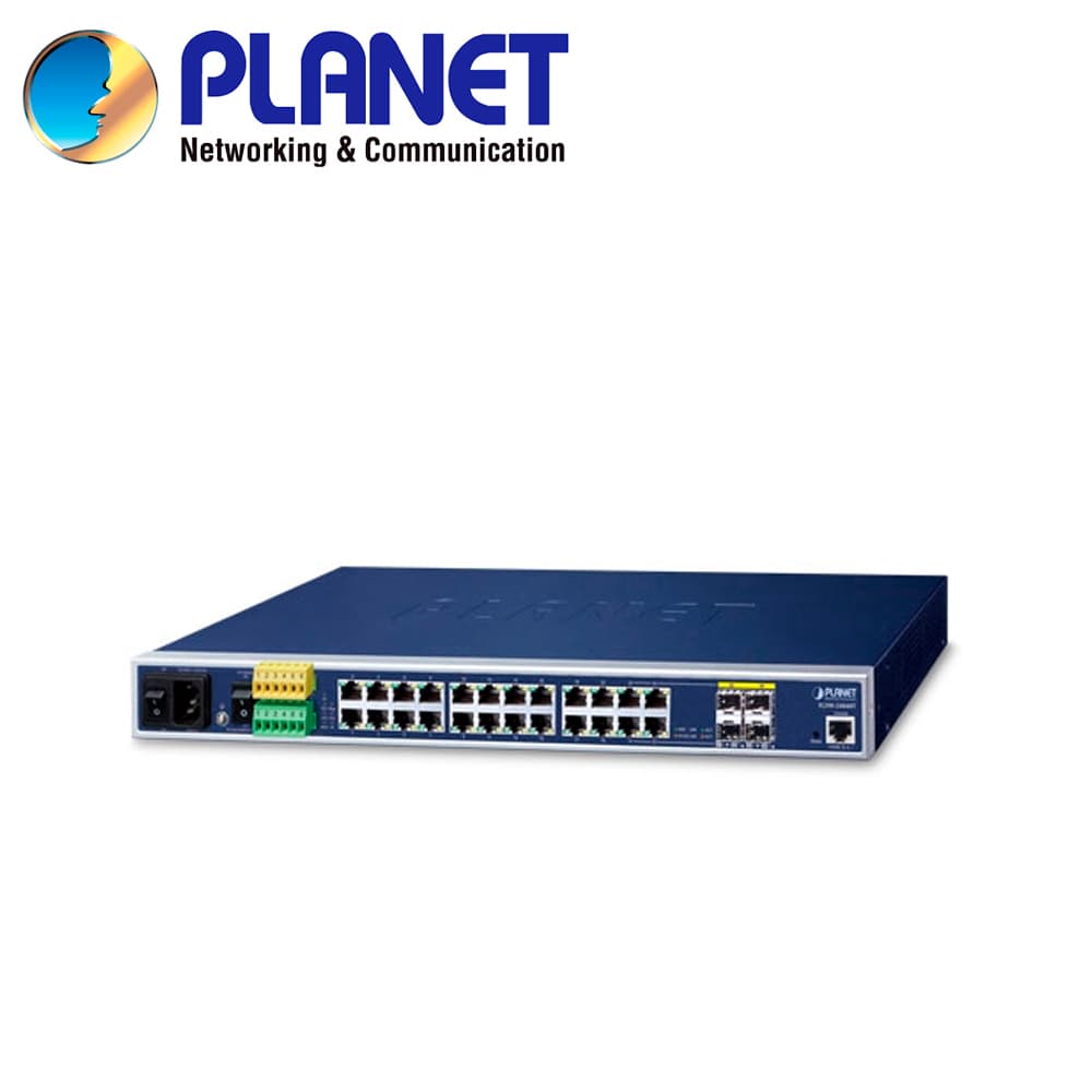 SWITCH INDUSTRIAL ADMINISTRABLE L2+ PLANET IGSW-24040T / 24 PUERTOS RJ45 10/100/1,000MBPS / 4 PUERTOS SFP 100/1,000MBPS / 1 PUERTO CONSOLA / 2 ENTRADAS/SALIDAS ALARMA DIGITAL / ANILLO ERPS / ROUTING ESTATICO / FUENTE DE ALIMENTACION REDUNDANTE 100-24 - Miniatura 2