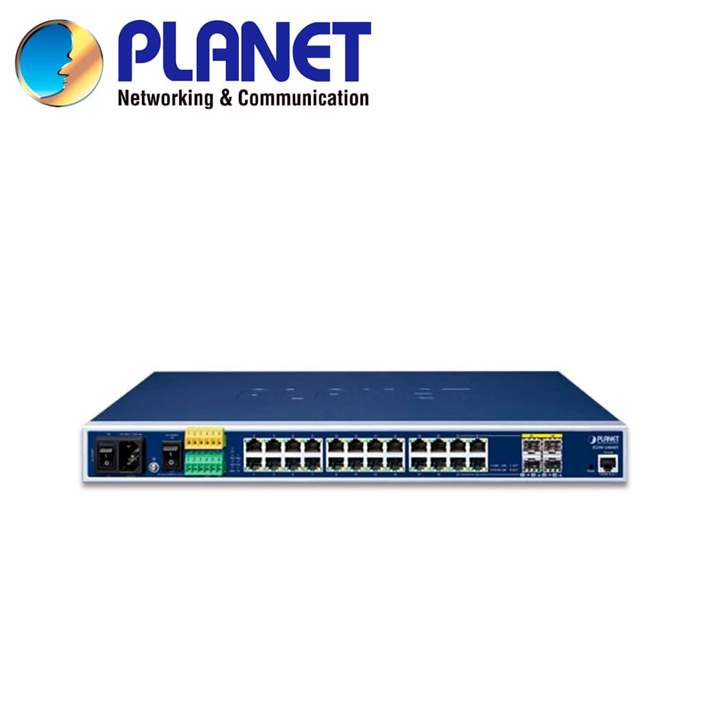 SWITCH INDUSTRIAL ADMINISTRABLE L2+ PLANET IGSW-24040T / 24 PUERTOS RJ45 10/100/1,000MBPS / 4 PUERTOS SFP 100/1,000MBPS / 1 PUERTO CONSOLA / 2 ENTRADAS/SALIDAS ALARMA DIGITAL / ANILLO ERPS / ROUTING ESTATICO / FUENTE DE ALIMENTACION REDUNDANTE 100-24 - Miniatura 3