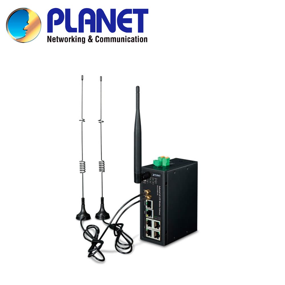 ROUTER CELULAR 4G LTE INDUSTRIAL PLANET ICG-2510W-LTE-US / 2 SLOTS MINI SIM / 2 ANTENAS EXTERNAS 5DBI PARA LTE / 4 PUERTOS LAN RJ45 10/100/1,000MBPS / 1 PUERTO WAN RJ45 10/100/1,000MBPS / 1 PUERTO CONSOLA / 1 ANTENA WIFI 11DBI DOBLE BANDA (2.4 Y 5GHZ - Miniatura 2