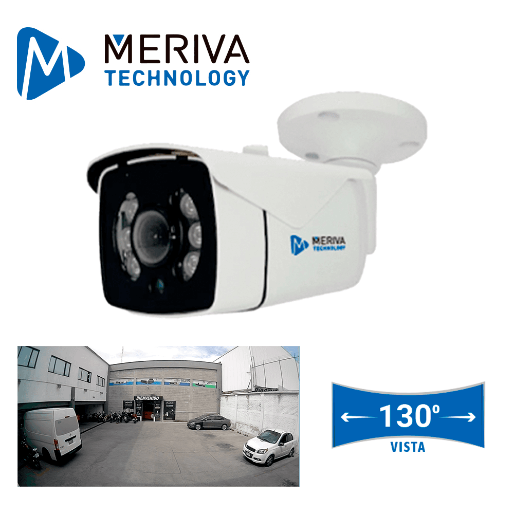 CAMARA HD BULLET PANORAMICA MERIVA TECHNOLOGY MSC-2230WA / 2MP / AHD/TVI/CVI/SD / LENTE 2.3MM / 25M IR / IP66 / METALICA / 12 VCD / APERTURA DE 130 GRADOS - Miniatura 3