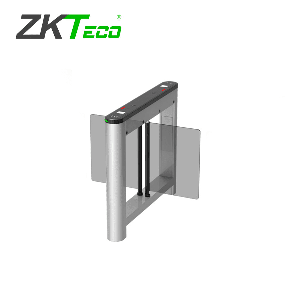 TORNIQUETE CENTRAL DE ALETAS ABATIBLES ZKTECO MODELO SATURN S1200  SE COMBINA CON EL MODELO S1000 PARA CREAR VARIOS CARRILES CONSECUTIVOS COMPATIBLE CON LECTORES DE TARJETAS DE PROXIMIDAD DE 125KHZ ESPACIO PARA COLOCAR DISPOSITIVOS FACIALES, ELEGANTE - Miniatura 3