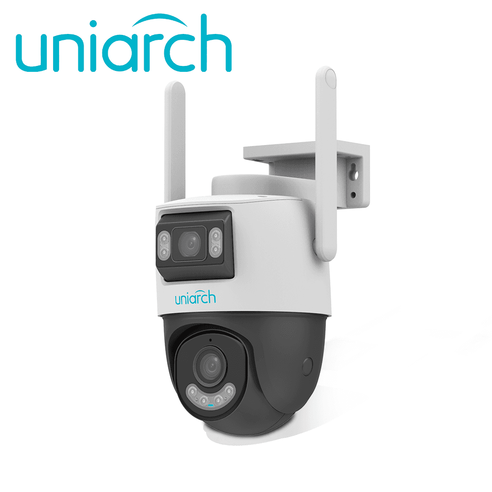 CAMARA IP PTZ DOBLE LENTE WIFI UNIARCH Uho-P2S-M33F34 / 3MP+3MP / LENTE FIJO / DWDR / IR30M / LUZ-CALIDA10M / MICROSD512GB / MICROFONO+ALTAVOZ-INTEGRADO / PANEO+TILDEO / ULTRA-MOTION-DETECTION / IP66 / ULTRA265 / 12VCD / EXTERIOR / SERIE PANDA - Miniatura 5